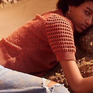 Madewell Atwater Crochet Sweater Tee